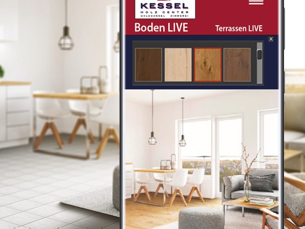 Holzcenter Kessel KI designStudio Boden LIVE